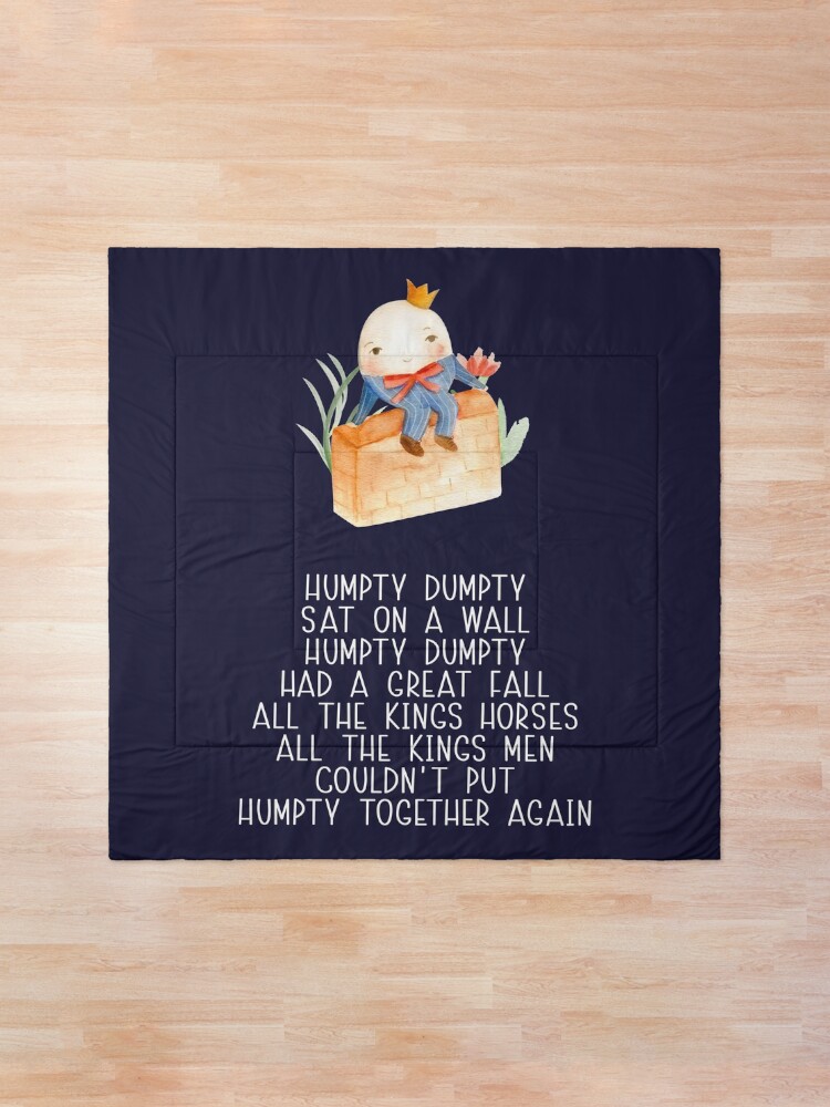 Nursery Rhyme Humpty Dumpty" Comforter For Sale By AmandaLakey