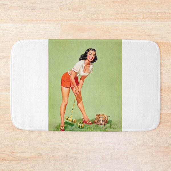 Item preview, Croquet Player Pin Up Art designed and sold by RBEnt.