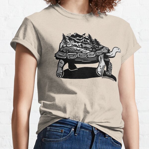 World Tortoise Digital Linocut Classic T-Shirt