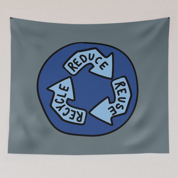 Item preview, Reduce, Re-Use, Recycle - Blue designed and sold by MOREDANKMEMES.