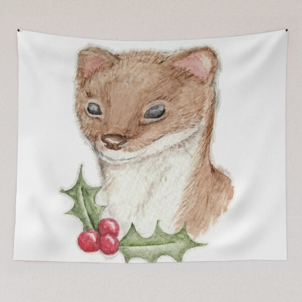 Item preview, Festive Weasel designed and sold by MagentArtRivers.