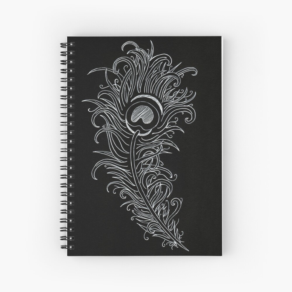 White Peacock Spiral Notebook