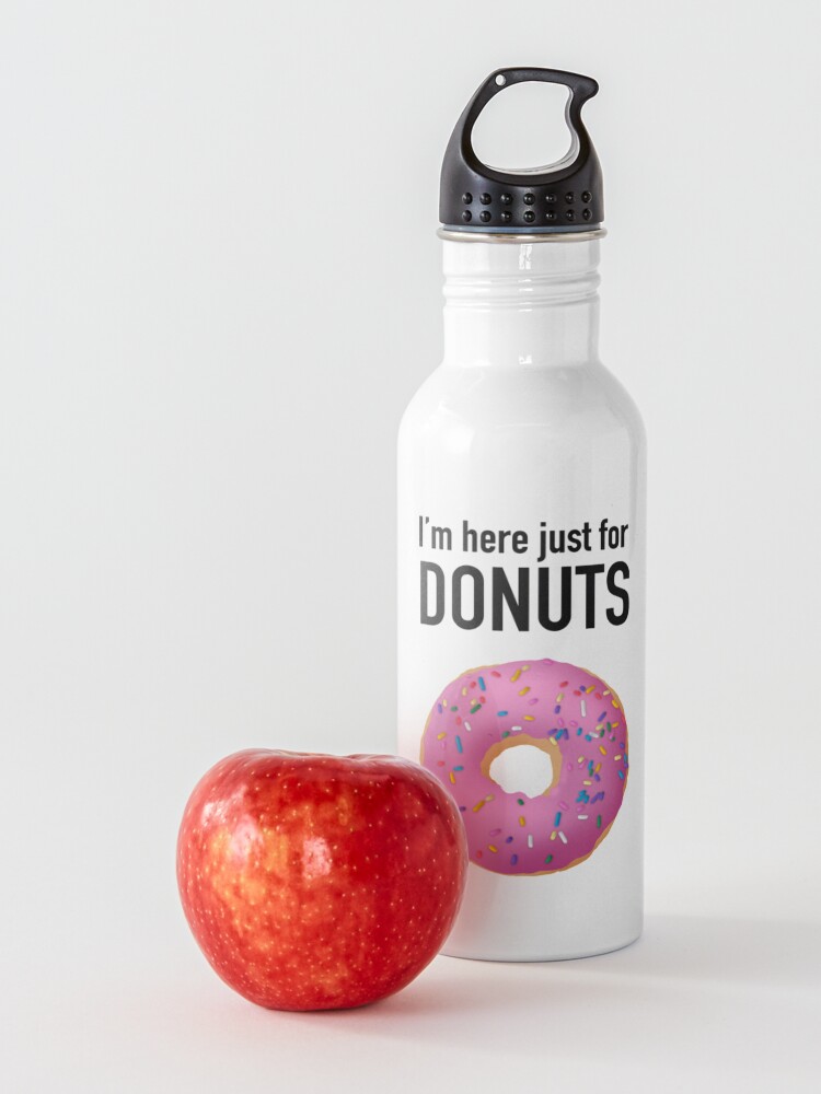 "Donut funny slogan" Water Bottle by Purealism Redbubble