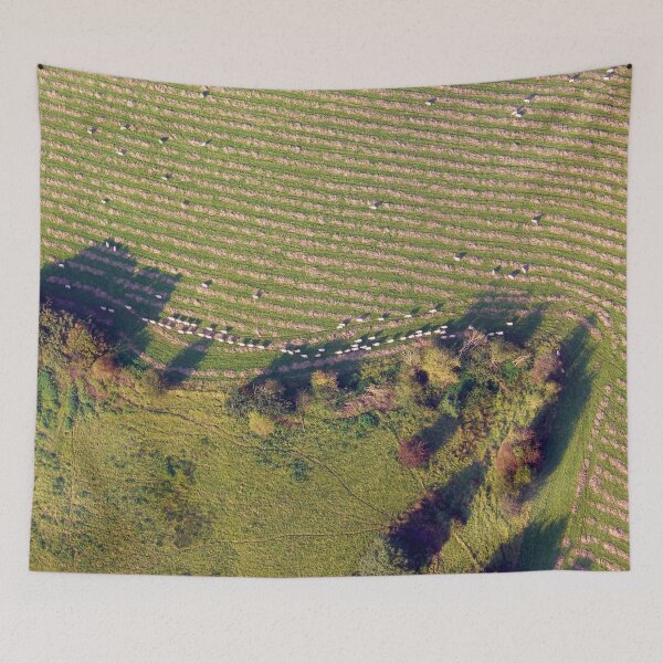 Item preview, Sheep herding from a hot air balloon designed and sold by FOLK ART FUSION by heidiannemorris.