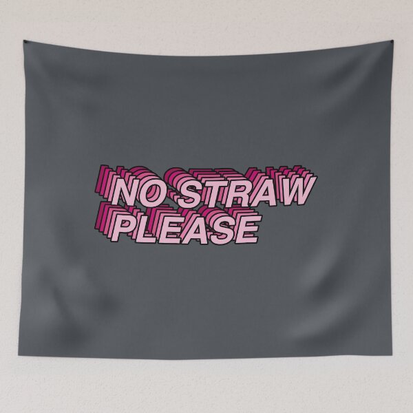 Item preview, No Straw Please - Pink designed and sold by MOREDANKMEMES.