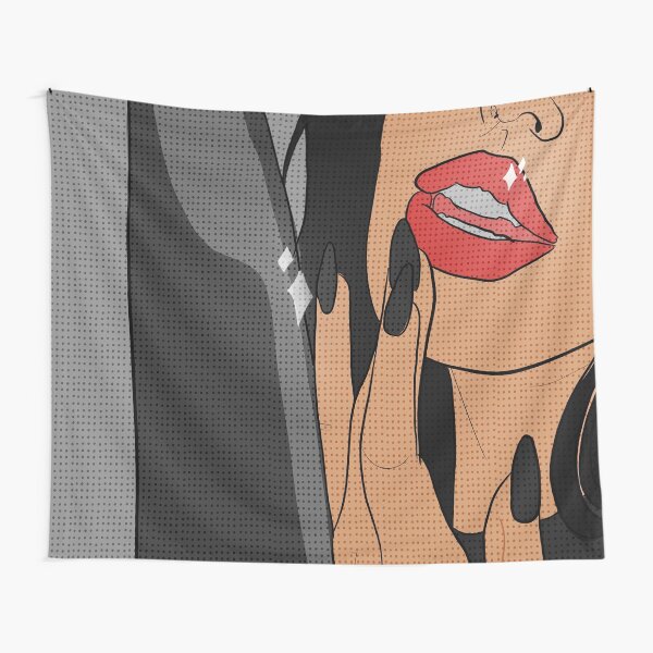dangerous woman comic style GREY Tapestry