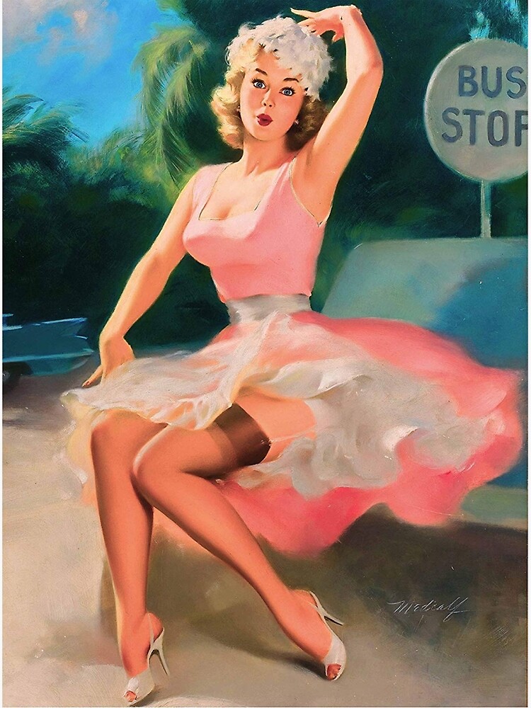 Vintage Pin-up Girl - Lounging in a Bikini | Poster