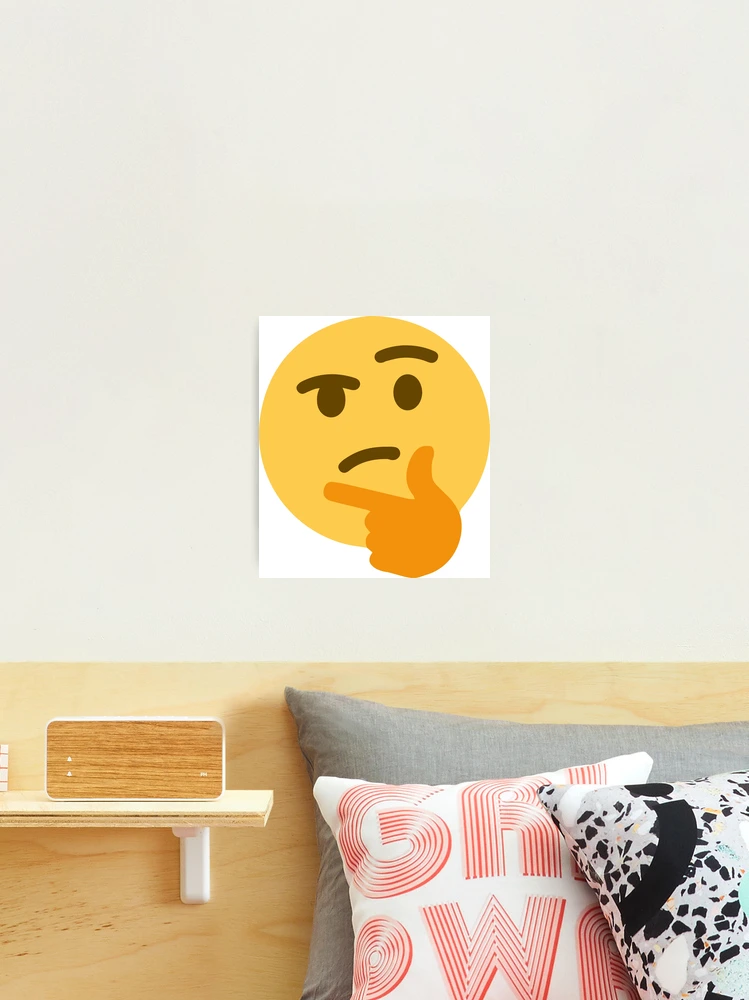 Thinking emoji meme (small) Poster for Sale by Clean Woods