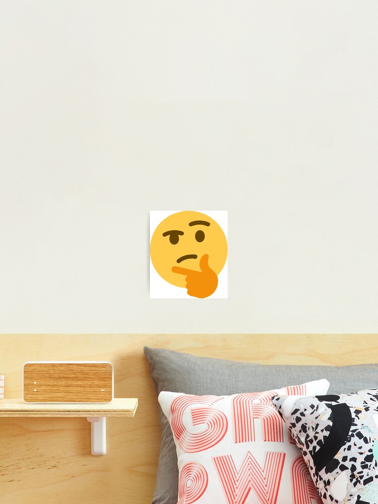 Thinking emoji meme (large) Greeting Card for Sale by Clean Woods