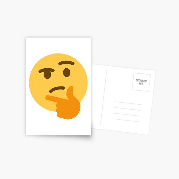 Thinking emoji meme (small) | Greeting Card