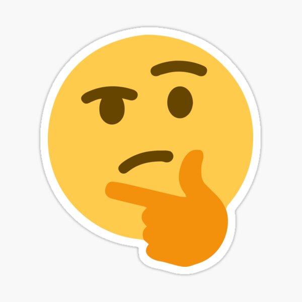 Thinking emoji meme (small) | Pin