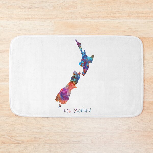 Item preview, New Zealand map designed and sold by Rosaliartbook.