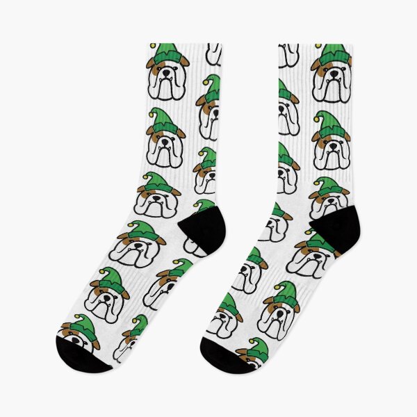 Item preview, English Bulldog Holiday elf designed and sold by smooshfaceutd.