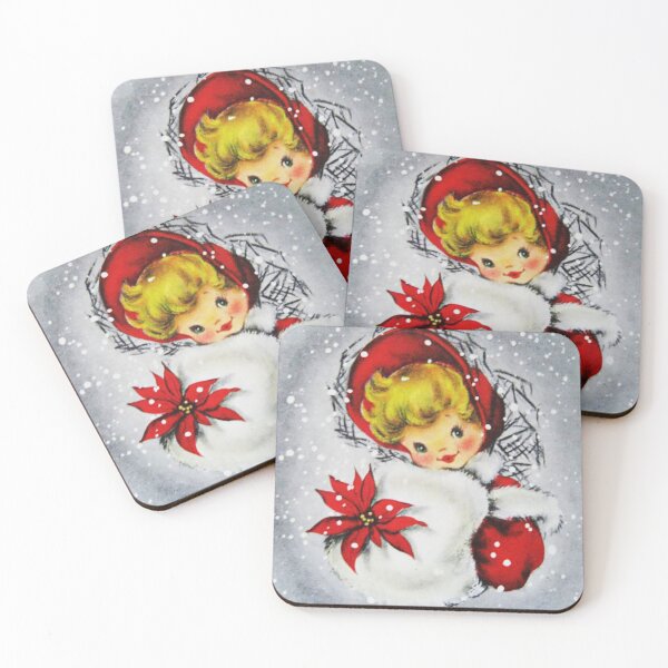 Item preview, Christmas Vintage Girl with Poinsettia  designed and sold by DigitalEffects.