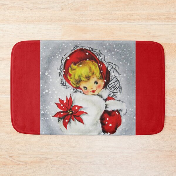 Item preview, Christmas Vintage Girl with Poinsettia  designed and sold by DigitalEffects.