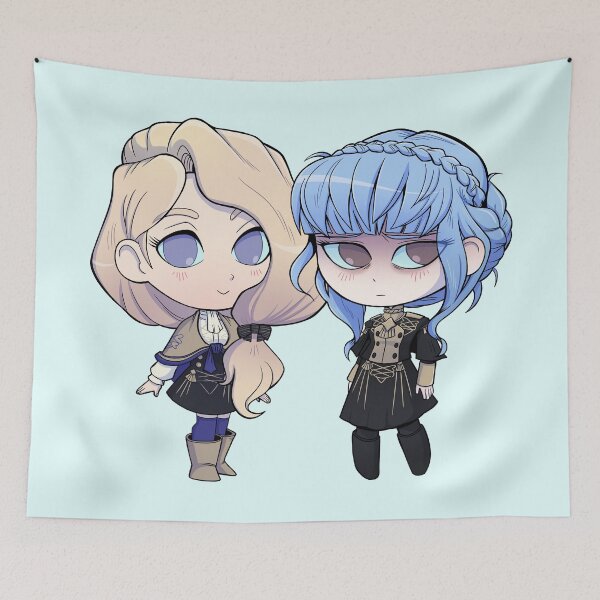 Item preview, Mercedes and Marianne - Fire Emblem Three Houses - Chibi Cutie designed and sold by kickgirl.