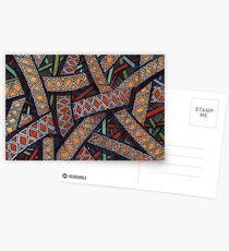 159 - OVERLAPPING RIBBONS - DAVE EDWARDS - WATERCOLOUR & INK - 2006 Postcards
