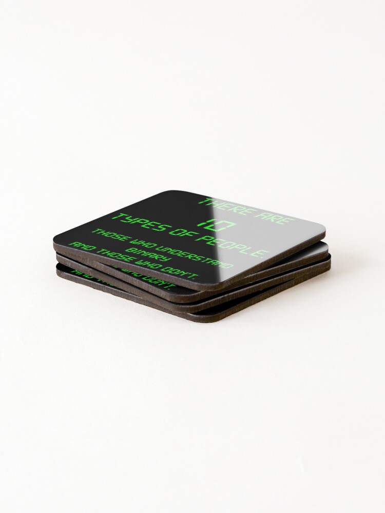 Thumbnail 4 of 5, Coasters (Set of 4), Binary code designed and sold by JPCustom.