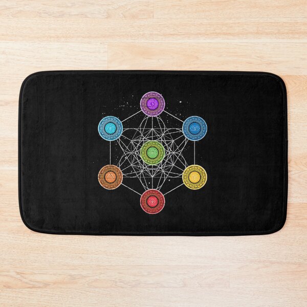 Item preview, Sacred Geometry Metatrons Cube 7 Chakras - Psychedelic design designed and sold by A-Fashion.