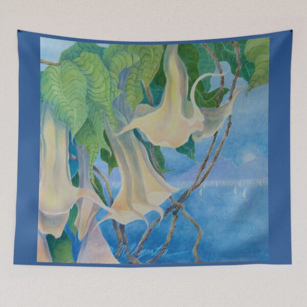 Item preview, Misty Cove with Trumpet Lilies designed and sold by WatersEdgeGal.
