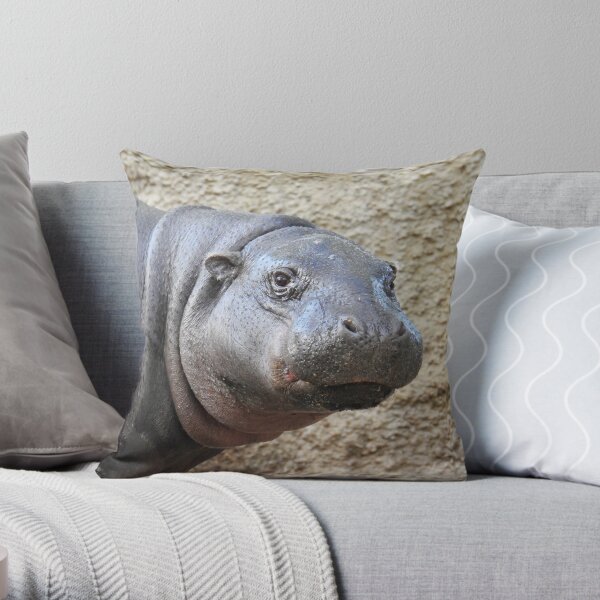 Pygmy Hippopotamus Throw Pillow