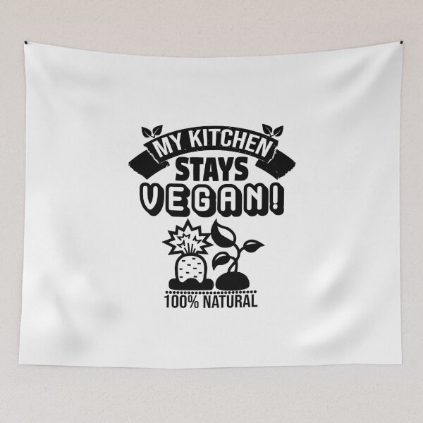 Item preview, my kitchen stays vegan! designed and sold by Cutebutfunny.