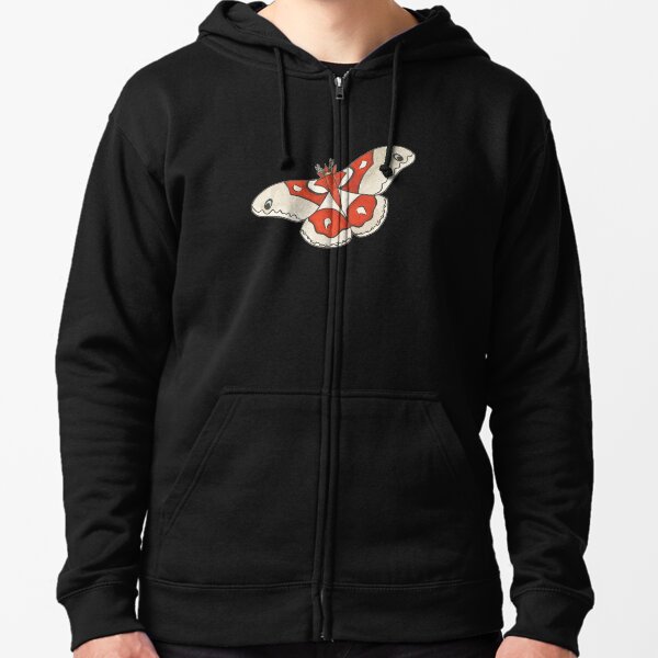 Cecropia Moth Zipped Hoodie