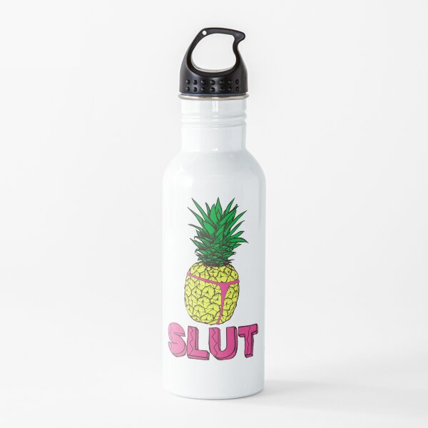 Slutty Pineapple T-Shirt| Brooklyn Nine-Nine Pineapple in Thong Tshirt| Pineapple Slut Tropical Graphic Tee Water Bottle