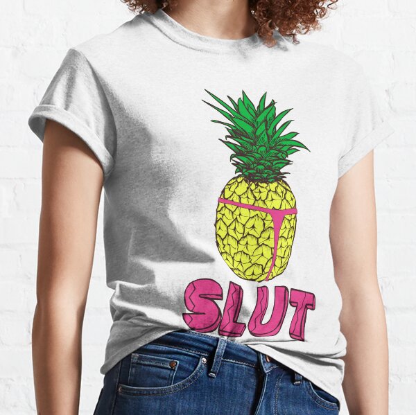 Slutty Pineapple T-Shirt| Brooklyn Nine-Nine Pineapple in Thong Tshirt| Pineapple Slut Tropical Graphic Tee Classic T-Shirt