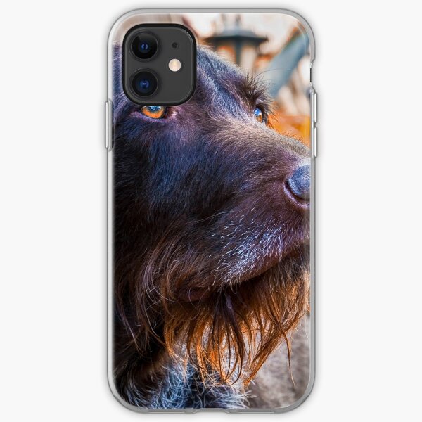 German Wirehaired Pointer Portrait iPhone Soft Case