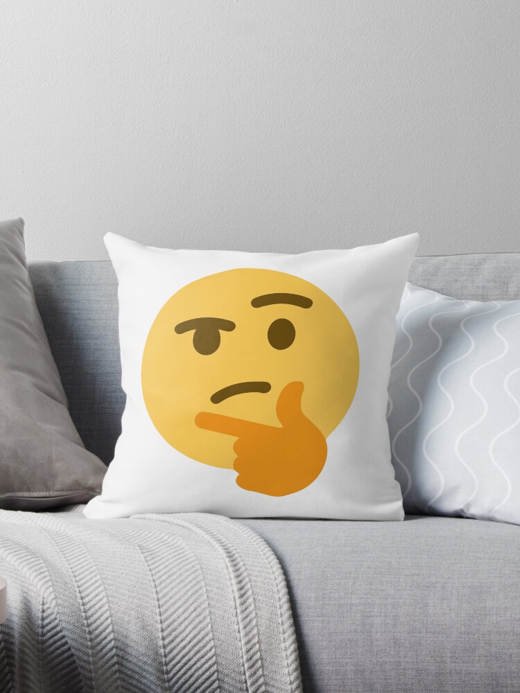 Thinking 2025 emoji pillow