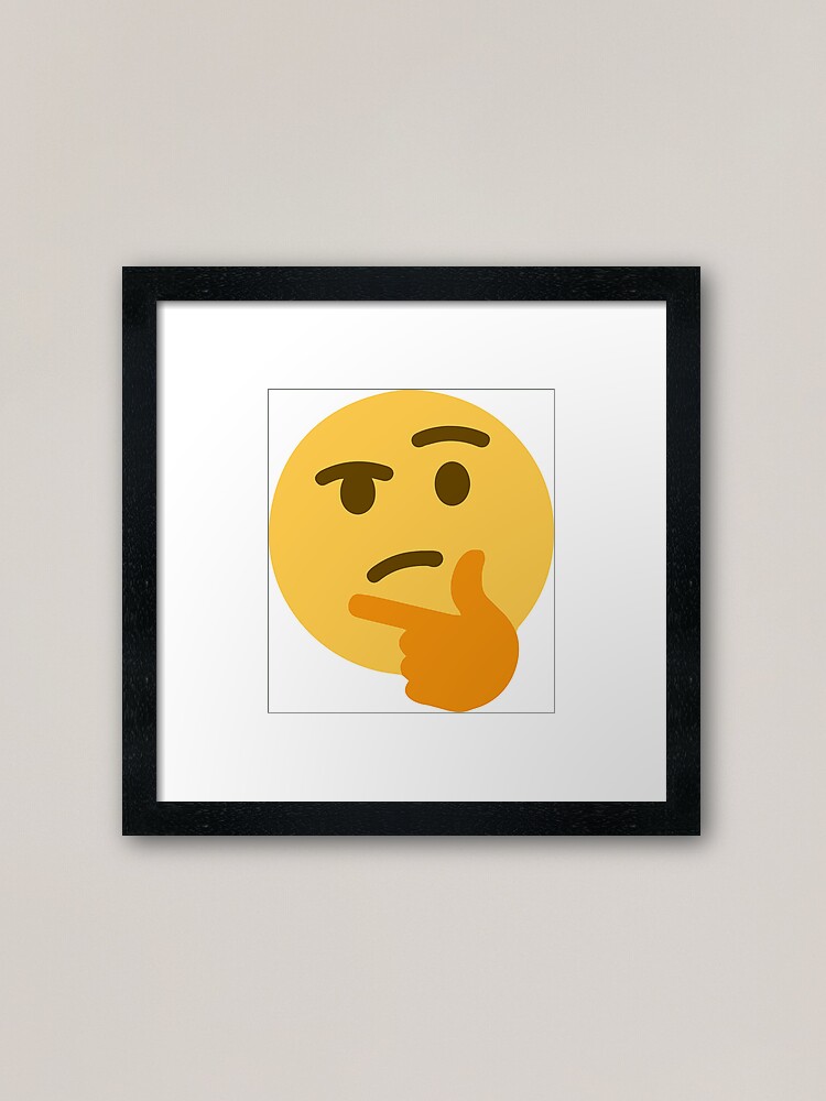 Thinking emoji meme (small) Canvas Print for Sale by Clean Woods