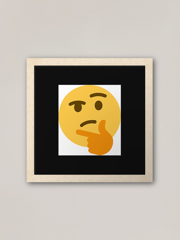 Thinking emoji meme (small) Poster for Sale by Clean Woods