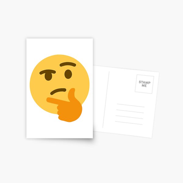 Thinking emoji meme (small) | Postcard