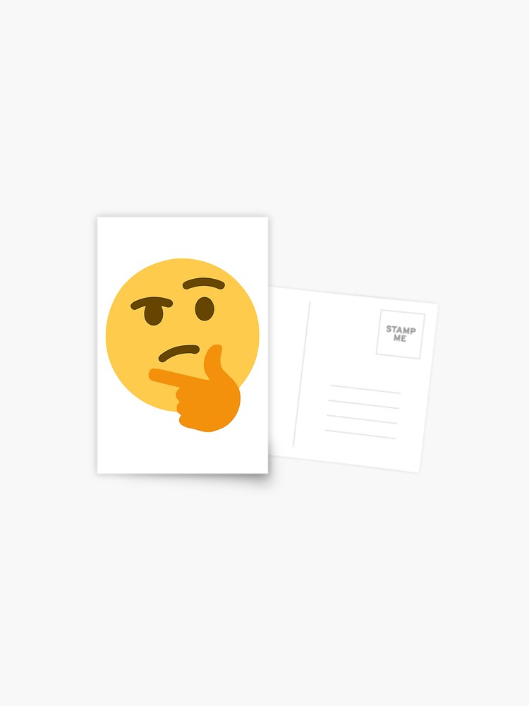 Thinking emoji meme (large) Greeting Card for Sale by Clean Woods