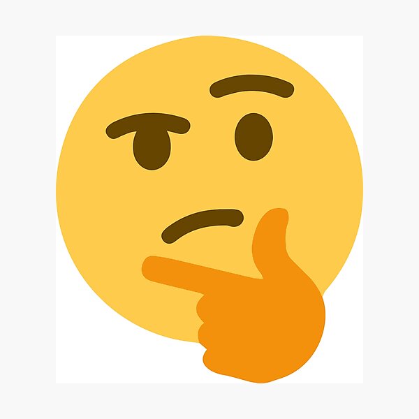 Thonking Thinking Emoji Face Meme Thonk Poster for Sale by fomodesigns in  2023