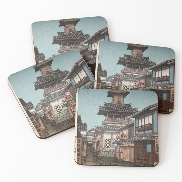 Item preview, Bell Tower in Okayama Hasui Kawase Shin Hanga  designed and sold by RBEnt.