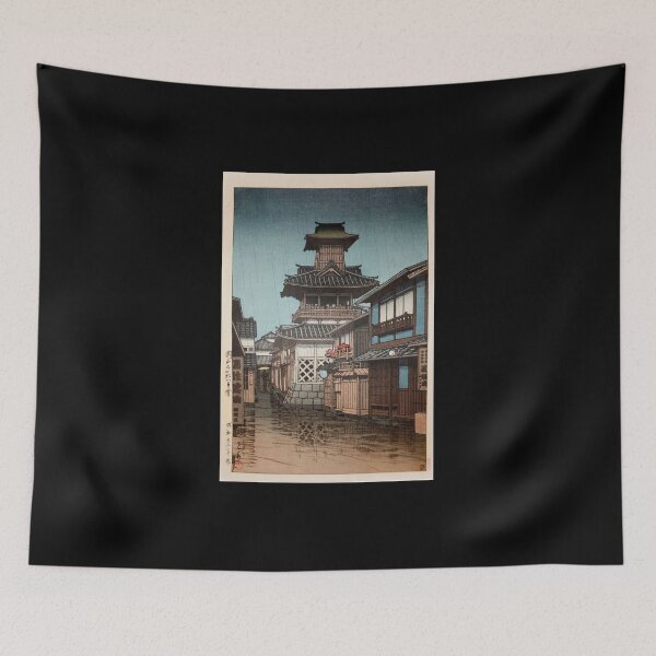Item preview, Bell Tower in Okayama Hasui Kawase Shin Hanga  designed and sold by RBEnt.