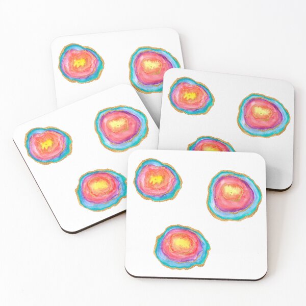 Item preview, Rainbow geodes with gold designed and sold by Marlene Wagenhofer.
