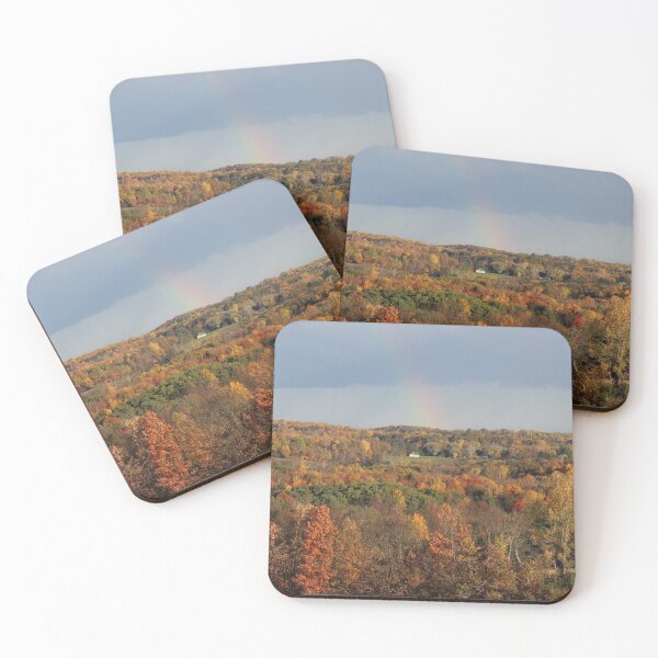 Item preview, Fall Rainbow Over Hillside at Mill Road designed and sold by Jocelyn Sperduto Art.