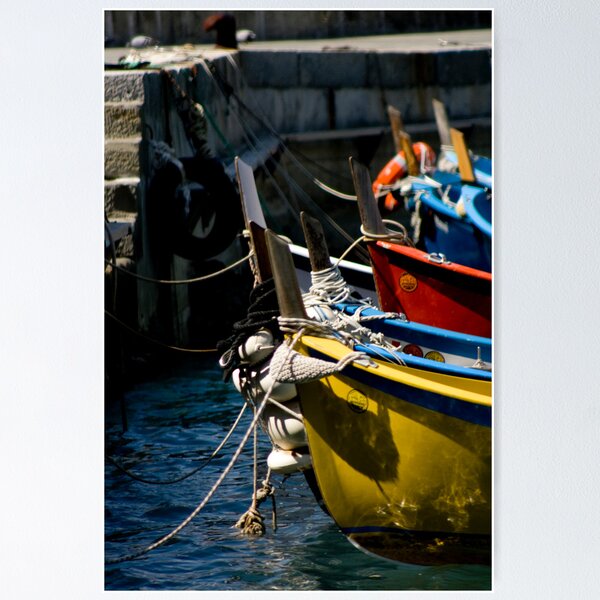 Item preview, Tied up Fishing Boats In Vernazza designed and sold by amyjgrigg.