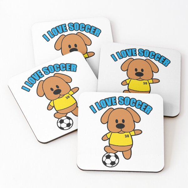 Artikelvorschau, I love soccer Hund entworfen und verkauft von nmdesigns1.