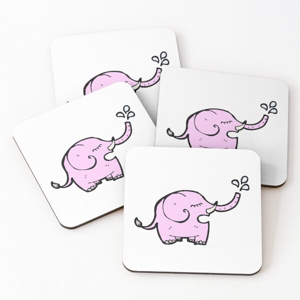 Item preview, Water Splash Pink Elephant Pet Funny Happy Sarcastic Cute Inspirational Spiritual Animal Birthday Gift designed and sold by EpsilonEridani.