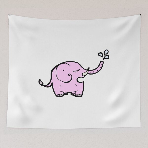 Item preview, Water Splash Pink Elephant Pet Funny Happy Sarcastic Cute Inspirational Spiritual Animal Birthday Gift designed and sold by EpsilonEridani.