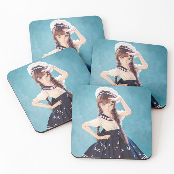 In the navy · Melocotón Coasters (Set of 4)