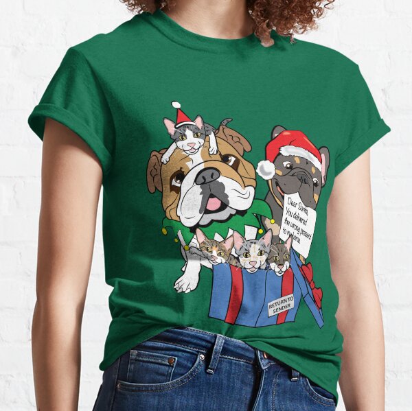 Cooll French Bulldog In Santa Hat Standard Women's T-Shirt 
