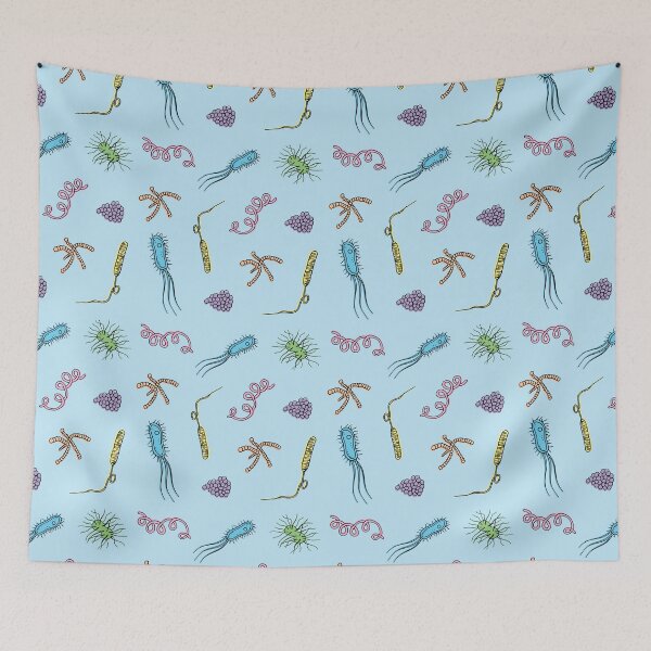 Item preview, Microbes Microbiology Pattern designed and sold by Geek-topia.