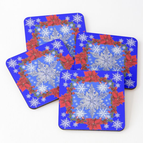 Item preview, BLUE SNOWFLAKES CHRISTMAS HOLIDAY ART designed and sold by sharlesart.