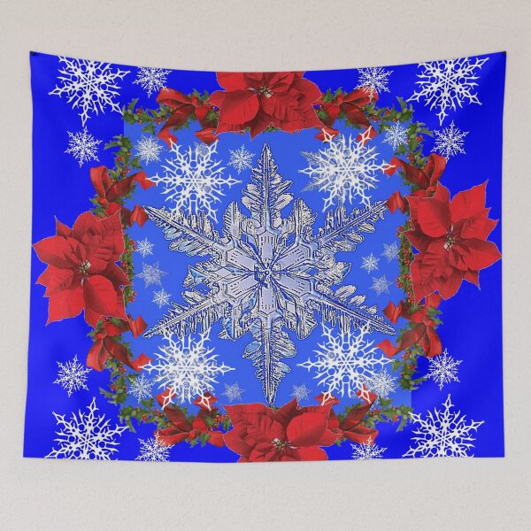 Item preview, BLUE SNOWFLAKES CHRISTMAS HOLIDAY ART designed and sold by sharlesart.