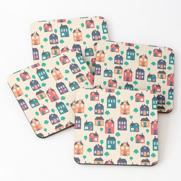 Item preview, Houses Town Illustration Cute designed and sold by StudioUnrefined.